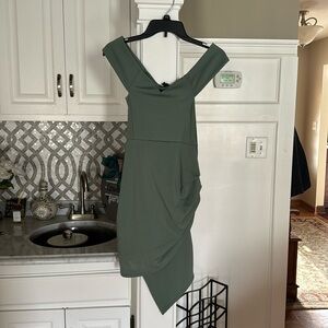 Green Off Shoulder Dress